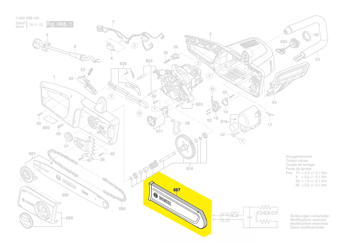 Protège chaine réf. 1 600 A01 B1L Bosch